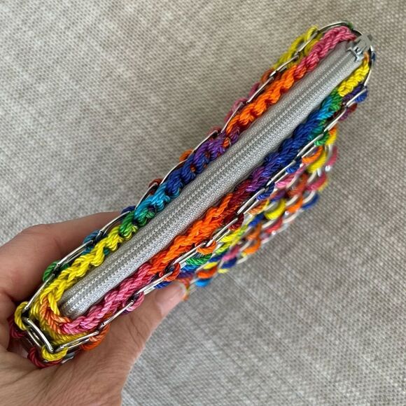 SODA TAB CLUTCH BAG, like new! In rainbow colors UNIQUE! - Picture 5 of 10